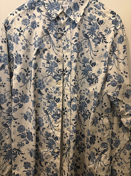 Libertys Floral Dress Shirt XL Tana Lawn Cotton.