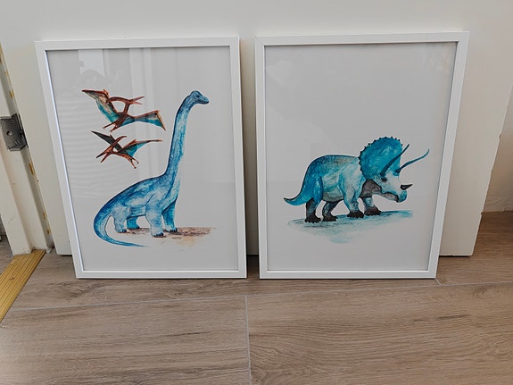 Dinosaurus taulut lastenhuoneeseen