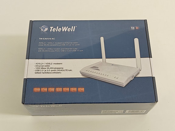 UUSI Telewell TW-EAV510AC modeemi ja reititin