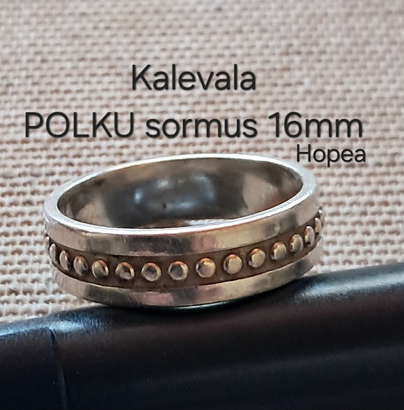 Kalevala Polku sormus 16 mm hopea naiset