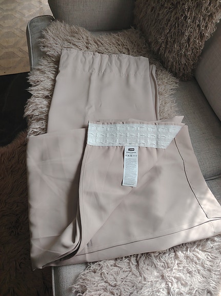 Jysk dimout-verhot beige / harmaa