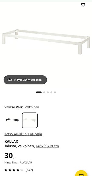 Myydään Ikean Kallax jalusta