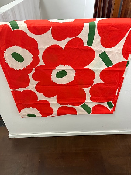 Marimekko Unikko puuvillakangas oranssi