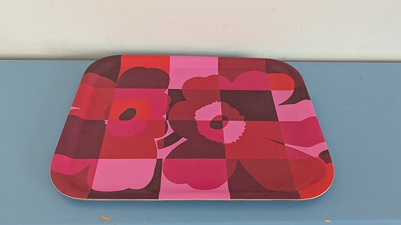 Marimekko Ruutu-Unikko Tarjotin (2014, Maija ja Emma Isola)