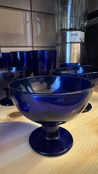 Iittala Verna koboltinsininen jälkiruokamalja 110mm 6kpl