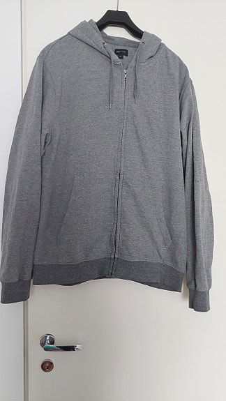 Harmaa huppari XL