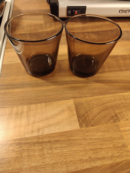 Iittala juomalasit ruskea lasi