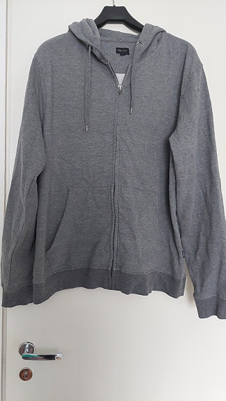 Harmaa huppari XL