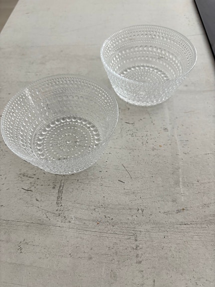 Iittala Kastehelmi lasikulhot 2kpl
