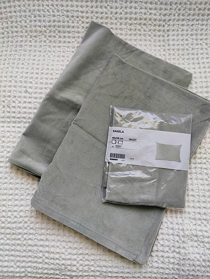 Vaaleanvihreä tyynynpäällinen 3kpl