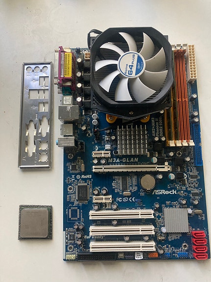 Asrock M3A-GLAN AM2+/AM3 emolevy paketti
