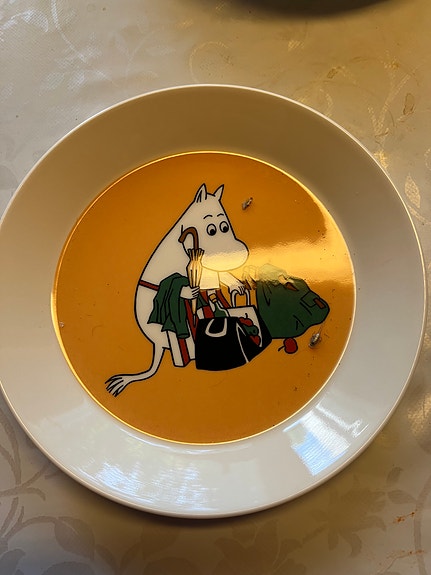 Muumimamma aprikoosi lautanen