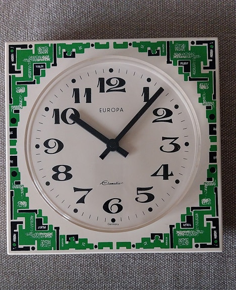 Upea retro seinäkello Europa Elomatic (Vintage, W. Germany)