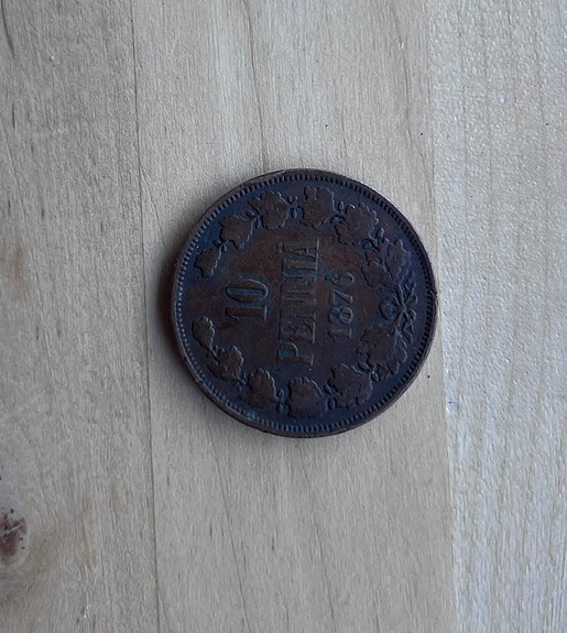 10 Penniä 1876 (Aleksanteri II)