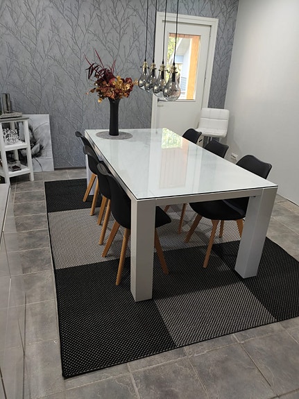 Ruokapöytä korkeakiilto 200x100cm