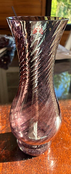 Studiolasi violetti maljakko