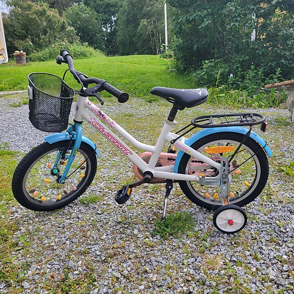 Crescent lastenpyörä 16" valkoinen/sininen