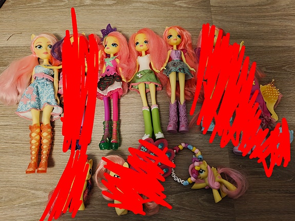 My Little Pony Equestria Girls Fluttershy nuket ja ponit