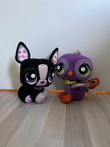 Littlest Pet Shop pehmolelut koira ja lintu