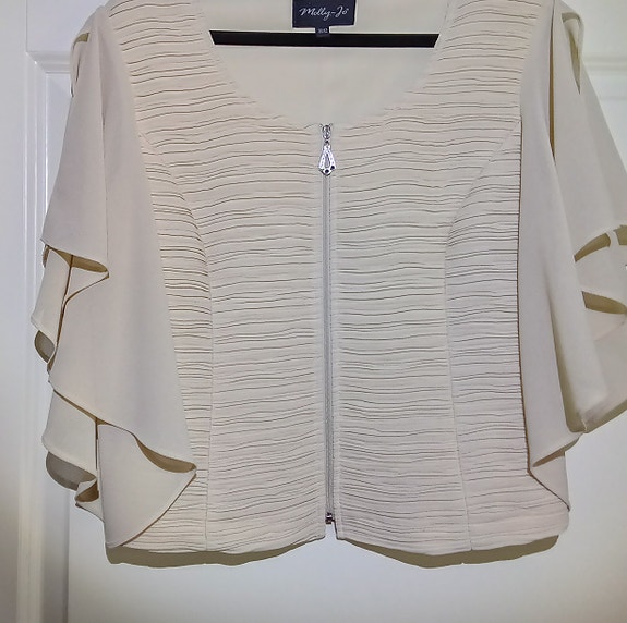 Perhoshihainen jakku koko 38 vaalea beige