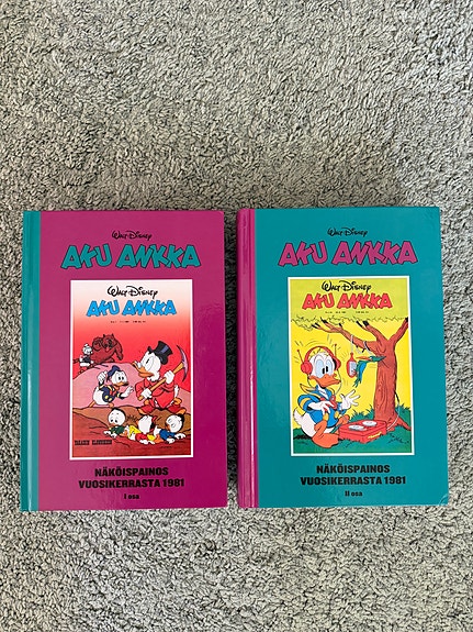 Aku Ankan näköispainos 1981 osat 1 ja 2