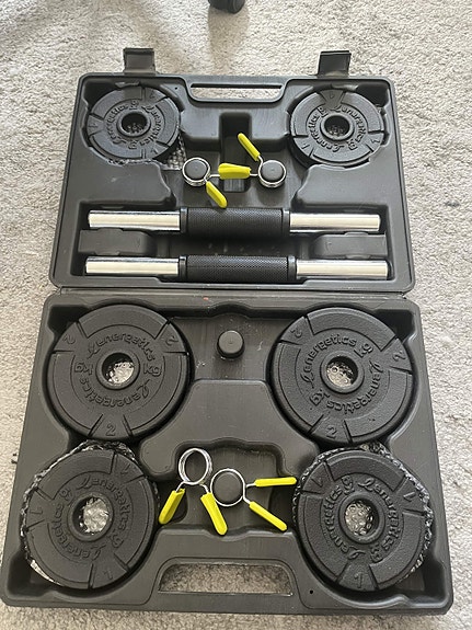 Adjustable Dumbell weights totalling 20kg