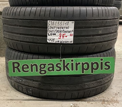 2kpl  235/55R18 Continental ContiSportContact 5 kesä 3,5-4mm