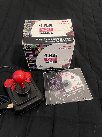 Speedlink Competition Pro USB joystick + Amiga Classix Diamond Edition 185 peliä