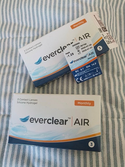 everclear AIR kuukausipiilolinssit, -1,25 4 kpl