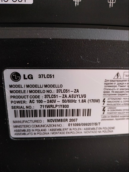 LG 37 tuumainen tv
