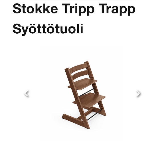 Tumman ruskea Tripp Trapp syöttötuoli