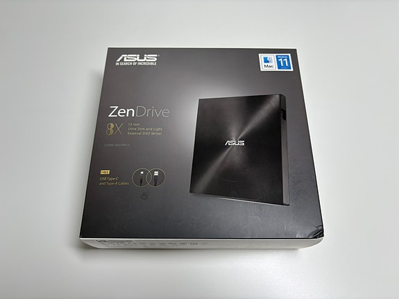 Asus ZenDrive SDRW-08U9M -ulkoinen DVD+-RW asema, musta, avaamaton