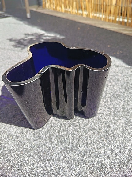Iittala Aalto-maljakko 120mm, koboltinsininen (90-luku