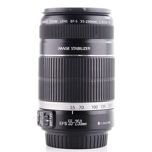 Canon EF-S 55-250mm f/4-5.6 IS -objektiivi (käytetty)