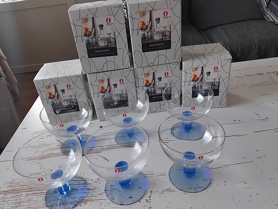 Iittala Mondo jälkiruokamaljat 6 kpl + alkuperäispakkaukset (Kerttu Nurminen)