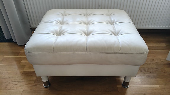 IKEA Landskrona rahi valkoinen nahkainen