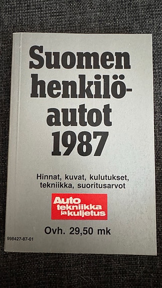 Suomen henkilöautot 1987 -kirja