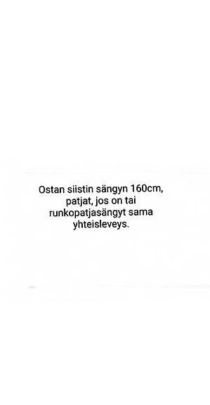 Ostetaan sänky tai runkopatjasängyt