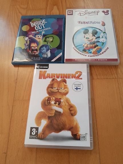 Disney Inside Out Blu-ray + Disney Taikastudio PC/Mac + Karvinen 2 PC-peli