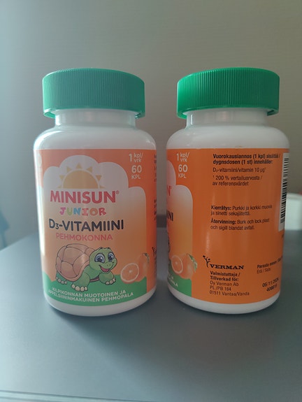 Minisun junior d-vitamiini 2 purkkia