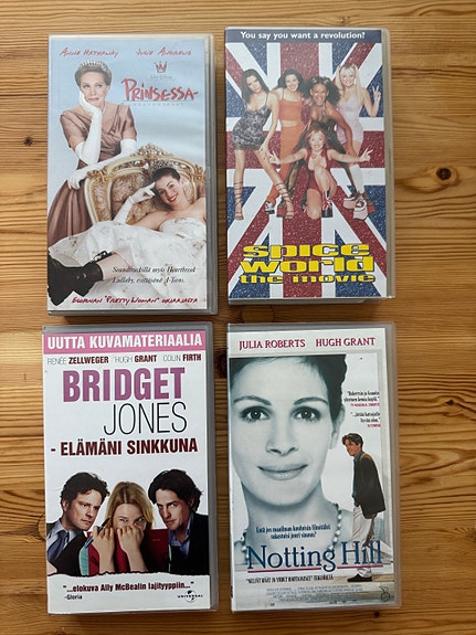 VHS-elokuvia, 2€/kpl