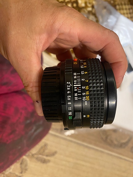 Minolta objektiivi MD 50mm 1:2 halk 49mm