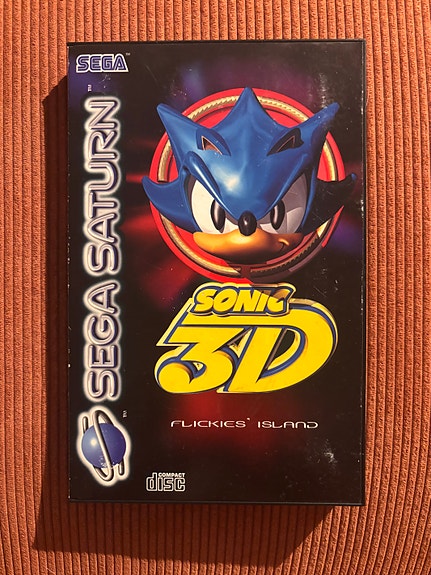 Sega Saturn Sonic 3D Flickies’ Island peli (PAL, CIB)