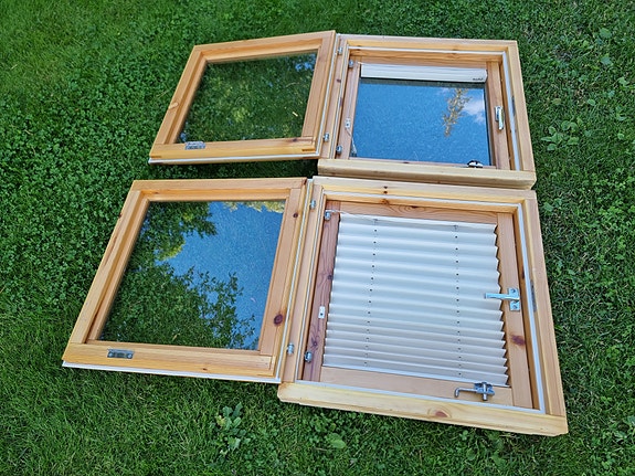 Puinen mökki-ikkuna 6x6 2 kpl