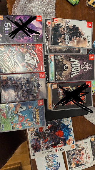 Pelejä eri konsoleille (nsw, psp, 3ds, ds, ps3)
