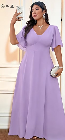 Violetti juhlamekko 4XL