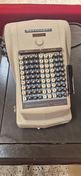 Burroughs Protectograph Checkwriter kirjoituskone