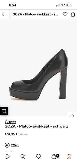 Myydään Guess SOZA -avokkaat, koko 39
