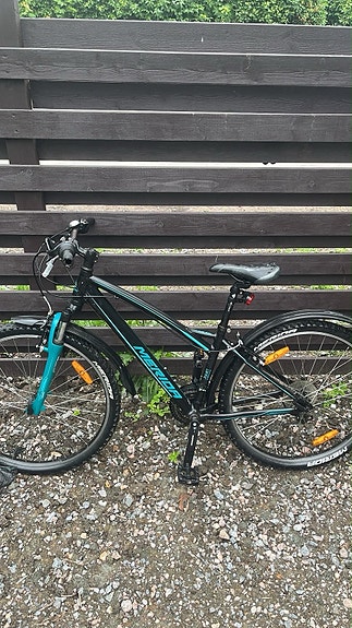 Merida lasten maastopyörä 26" musta-turkoosi