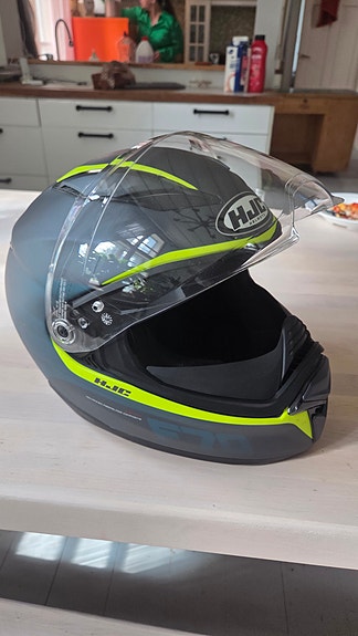 HJC F70 moottoripyöräkypärä harmaa/keltainen